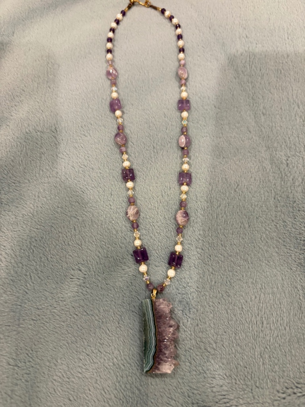 Beautiful Artisan Made Amethyst Bead Necklace